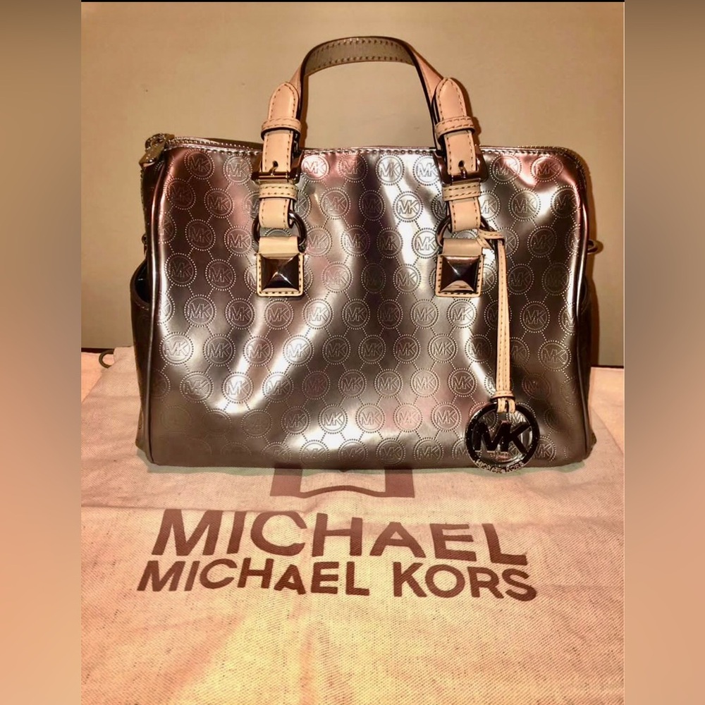 Michael Kors Metallic Brown Handbag